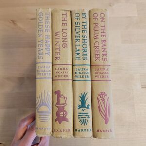 Vintage Laura Ingalls Wilder Hardcover Book Set of 4 Harper & Brothers 1953